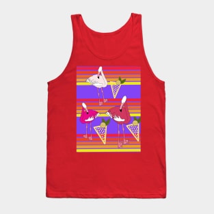 Flamingo Cocktails at Sunrise Tank Top